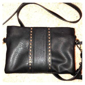 INC Black Studded Cross Body Bag
